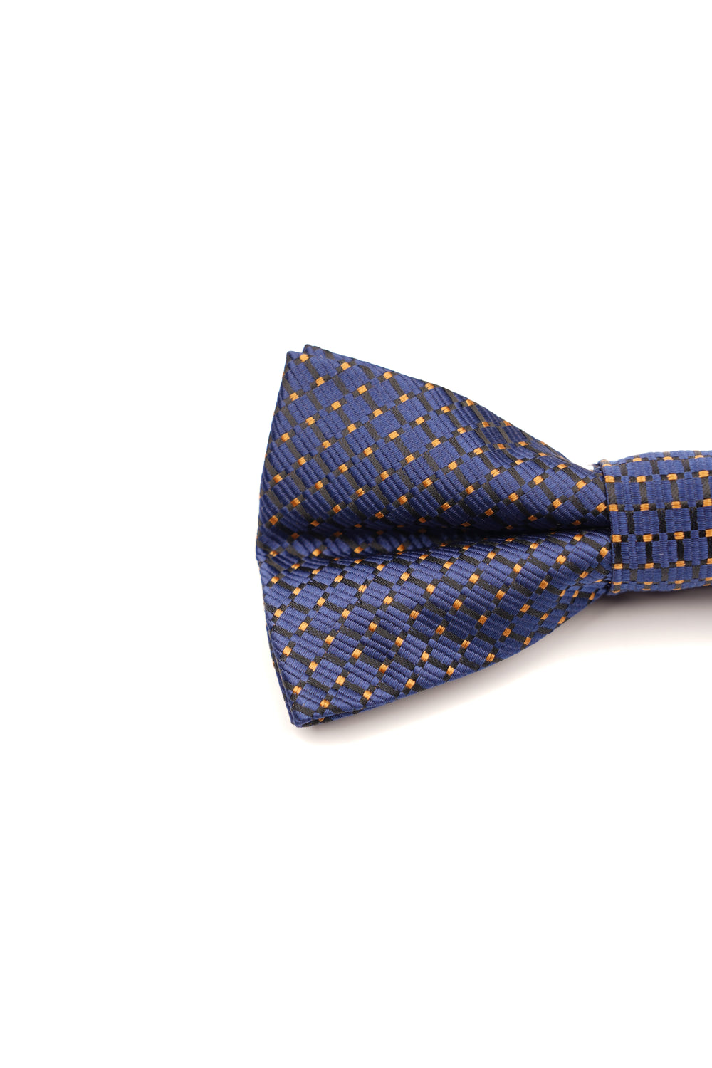 Papion pre-legat albastru cu puncte aurii din mătase