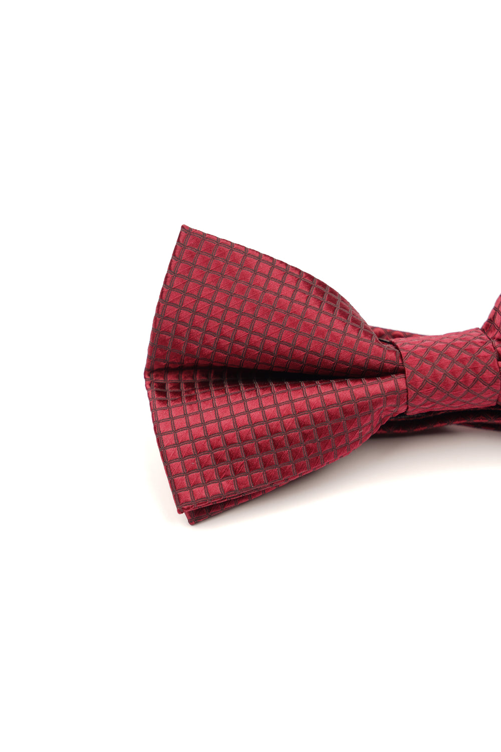 Papion pre-legat bordo cu model pătrat din mătase
