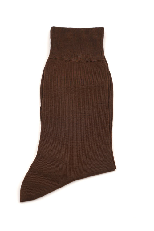 Șosete maro închis uni din bumbac