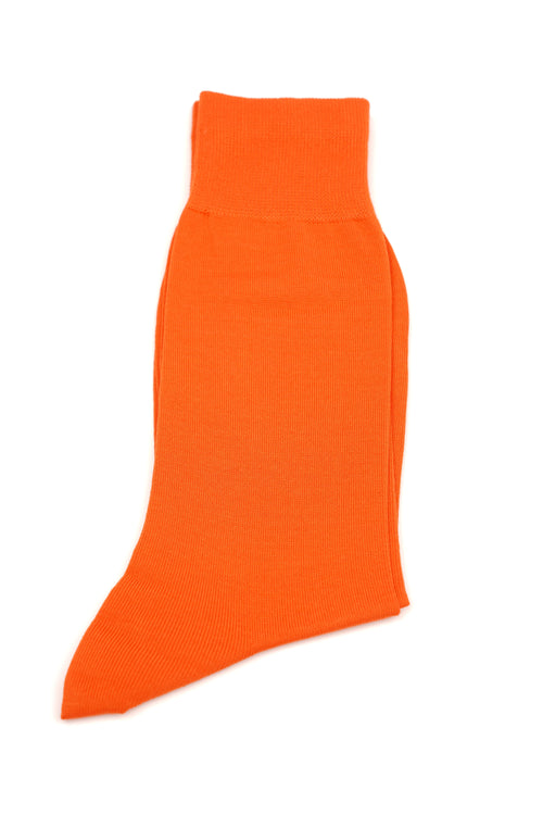 Șosete portocalii uni din bumbac