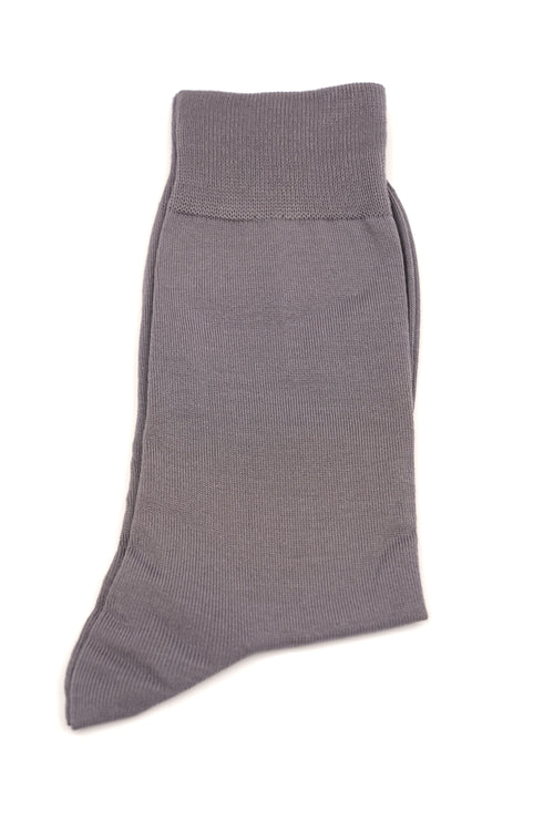 Șosete gri uni din bumbac