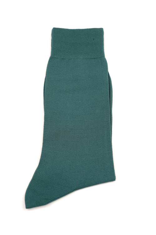 Șosete verzi petrol uni din bumbac