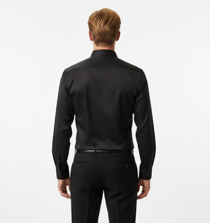 Cămașă Bărbați Neagră Uni – 100% Bumbac Superfin