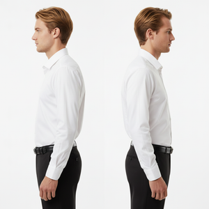 Cămașă Bărbați Albă Elegantă – Bumbac Elastic