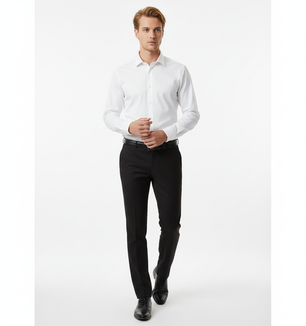 Cămașă Bărbați Albă Easy Iron – Bumbac Superfin