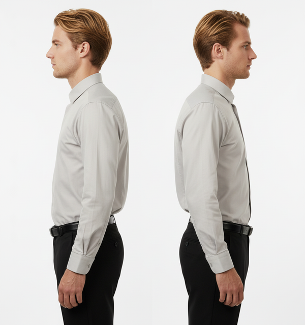 Cămașă Bărbați Gri Deschis – 97% Bumbac