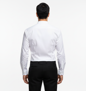 Cămașă Bărbați Albă cu Guler Tunică – 97% Bumbac