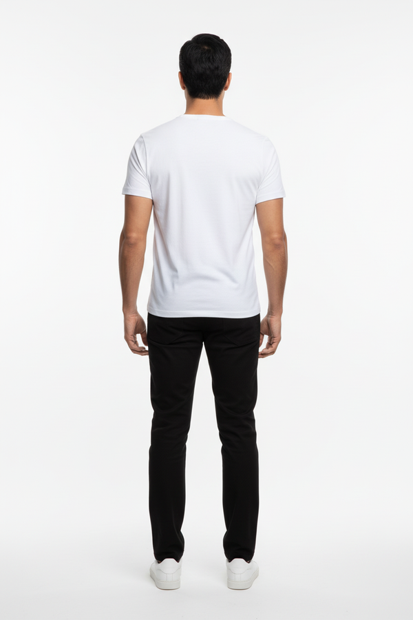 Pantaloni Bărbați Chinos Negri din Bumbac Slim Fit 6AM