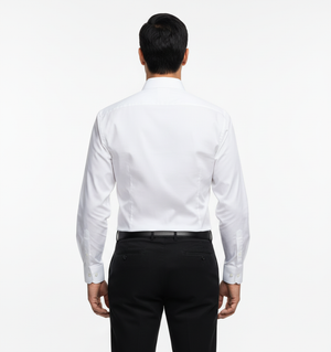 Cămașă Bărbați Albă – Bumbac Elastic