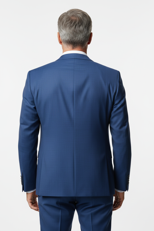 Costum Clasic din Lână Premium în Trei Piese - Albastru 6AM99832