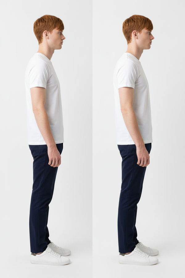 Pantaloni Bărbați Chinos Bleumarin din Bumbac Slim Fit 6AM