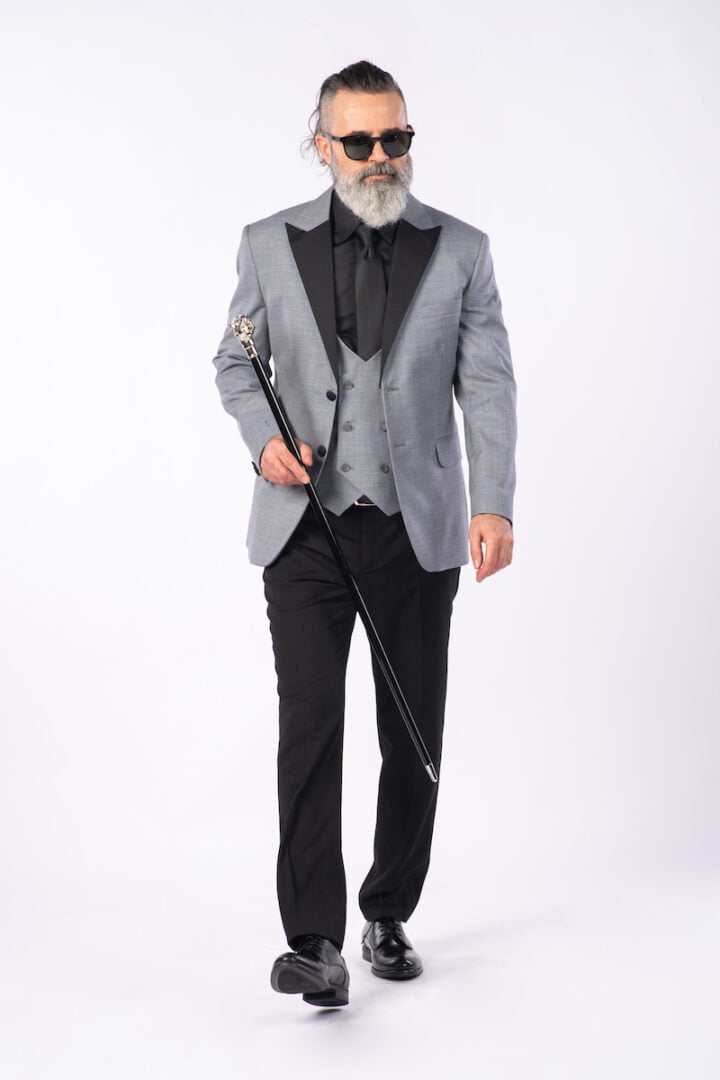 Costum Ceremonie - Gri Bleu UNI