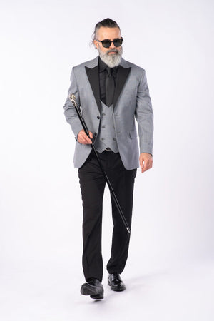 Costum Ceremonie - Gri Bleu UNI