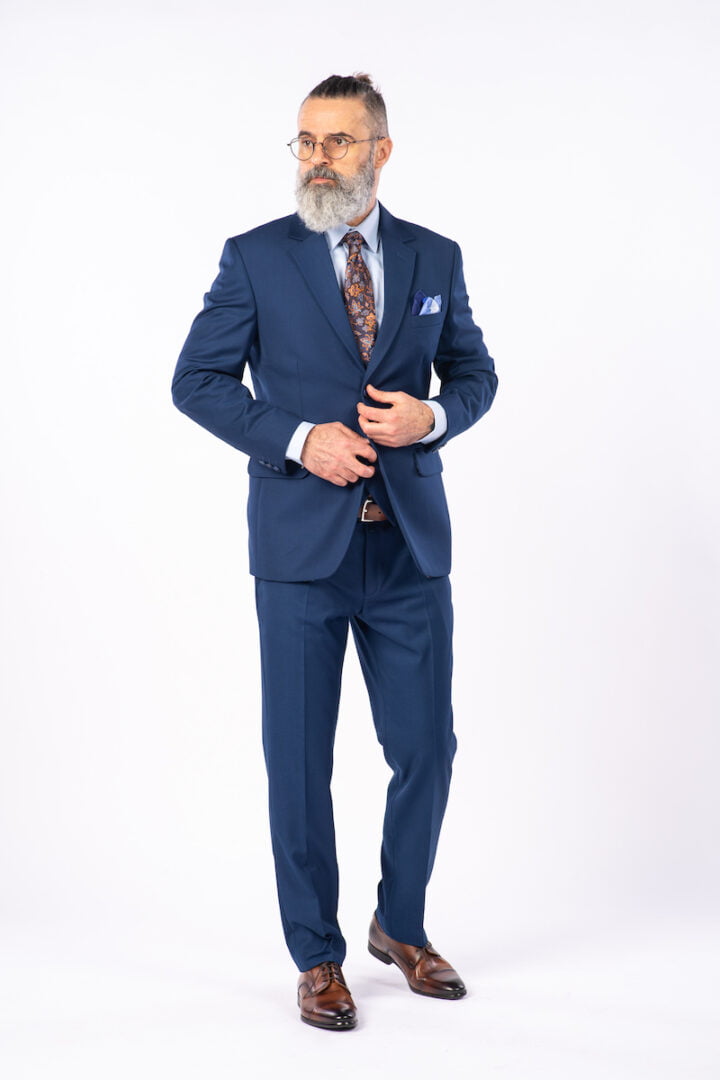 Costum Clasic Bărbați - Bleumarin Format din 3 Piese