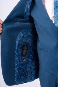 Costum Clasic Bărbați - Albastru Texturat