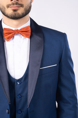 Costum Ceremonie - Albastru UNI Format din 3 Piese