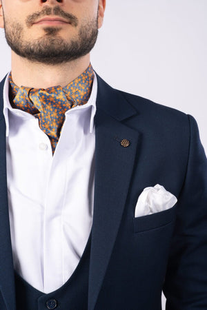 Costum Clasic Bărbați - Bleumarin Texturat