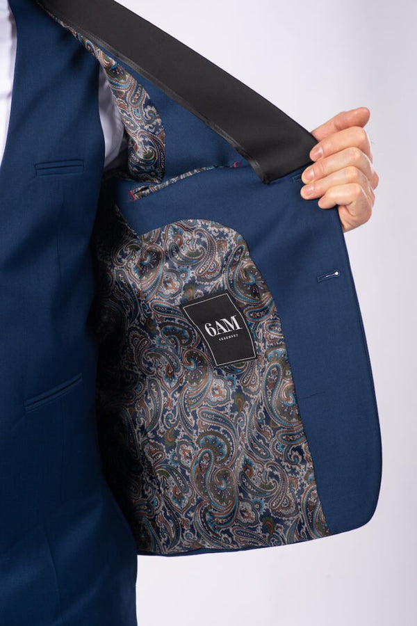 Costum Ceremonie - Albastru Închis UNI Format din 3 Piese