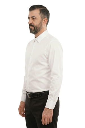 Cămașă Bărbați Albă Easy Iron – Bumbac Superfin